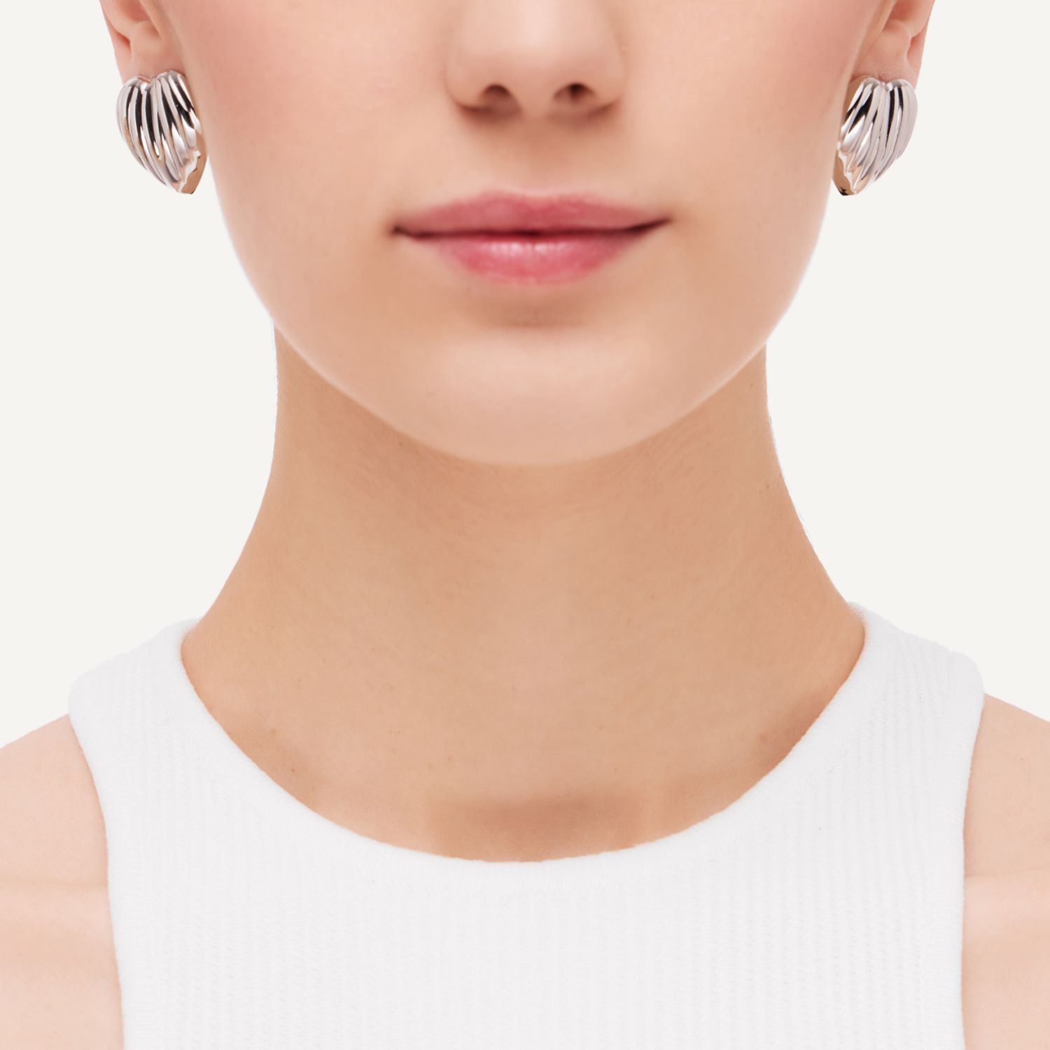 Серьги Plicated Heart Earrings – Silver