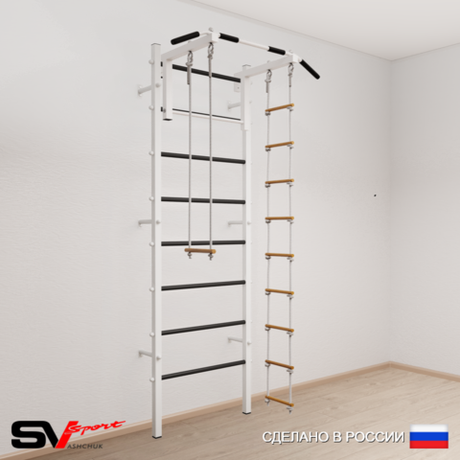 Шведская стенка Sv Sport усиленная 618 (Турник стандарт/Лестница/Трапеция)
