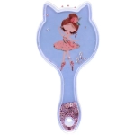 Расческа массажная детская «БАЛЕРИНЫ», блестки, микс 4 дизайна, 17,5*5,2см (пакет с подвесом)