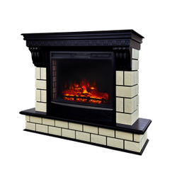 Электрокамин RealFlame Castle 25,5 AO античный дуб с очагом Sparta 25,5 LED