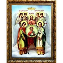 Собор Архангела Михаила и прочих Небесных сил бесплотных. Икона на холсте.