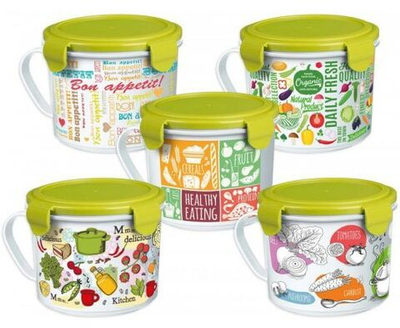 Контейнер-кружка герметичный для хранения продуктов СВЧ TAKE&GO 0,85л 4312945 Phibo/Бытпласт