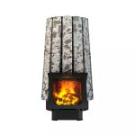 Дровяная банная печь Grill'D Cometa Vega 180 Short Window Max Stone (Серпентинит)