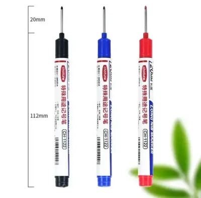 Маркер строительный тонкий разметочный с длинным наконечником 1 шт (черный)