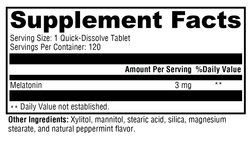 Melatonin Peppermint 120 Tablets