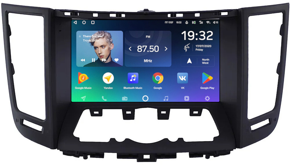 Магнитола для Infiniti FX35, FX37, FX50, FX30D S51 2008-2012, QX70 S51 2013-2018 (рамка тип 2 черная матовая) - Teyes SPRO+ монитор 9" IPS на Android 10, ТОП процессор, 4Гб+32Гб, 4G SIM-слот