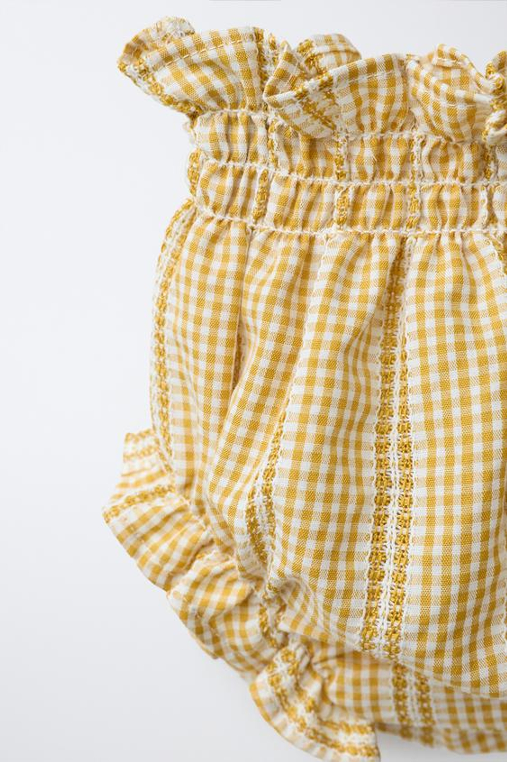 ZARA ТРУСЫ В КЛЕТКУ ВИШИ, ЖЕЛТЫЙ