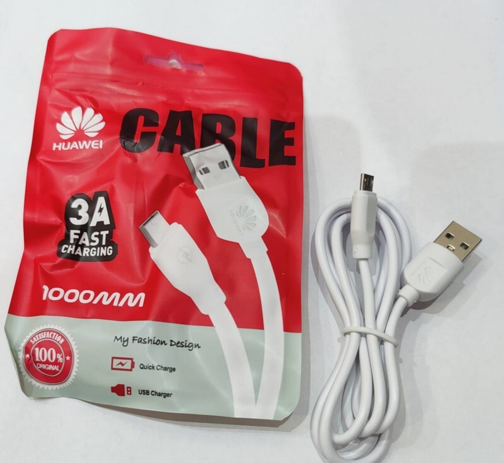 Кабель USB - Micro Huawei 3A (белый) 1м
