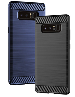 Чехол для Samsung Galaxy Note 8  цвет Blue (синий), серия Carbon от Caseport