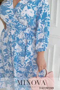 Платье 2509-голубой Minova