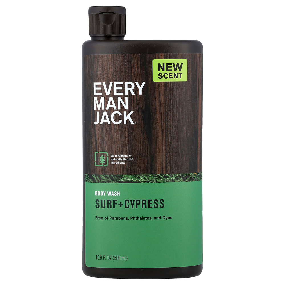 Every Man Jack, гель для душа, прилив + кипарис, 500 мл (16,9 жидк. унции)