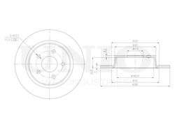 Диск тормозной задний UNIO BRD-20169