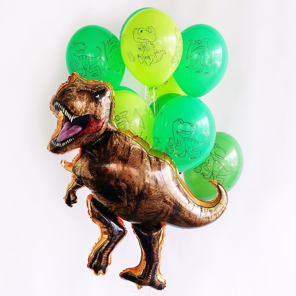 Шары с гелием для мальчика на День Рождения с динозаврами