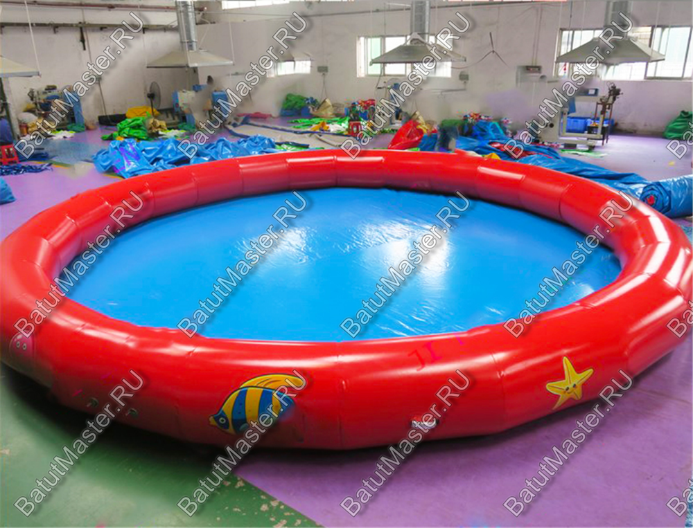 Круглый надувной бассейн «Рыбки», 9*9*0,65 м