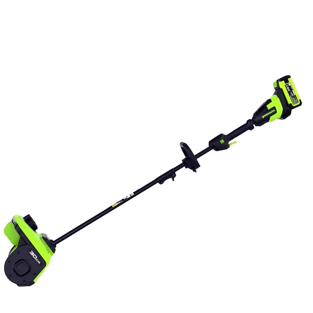 Greenworks GD40SS2 40В снегоуборщик аккумуляторный (1 x 5 Ач, ЗУ) ковш 30 см, выброс 7.6 м 2603107UG
