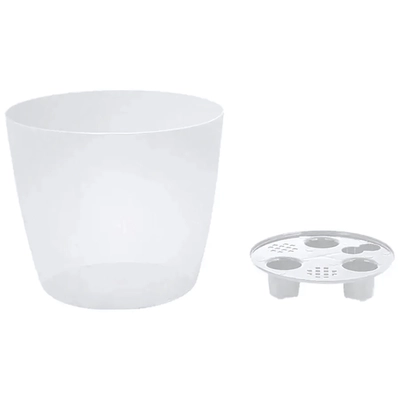 Горшок с дренажной вставкой InGreen Vienna Orchid, 2л, круглый, прозрачная вода