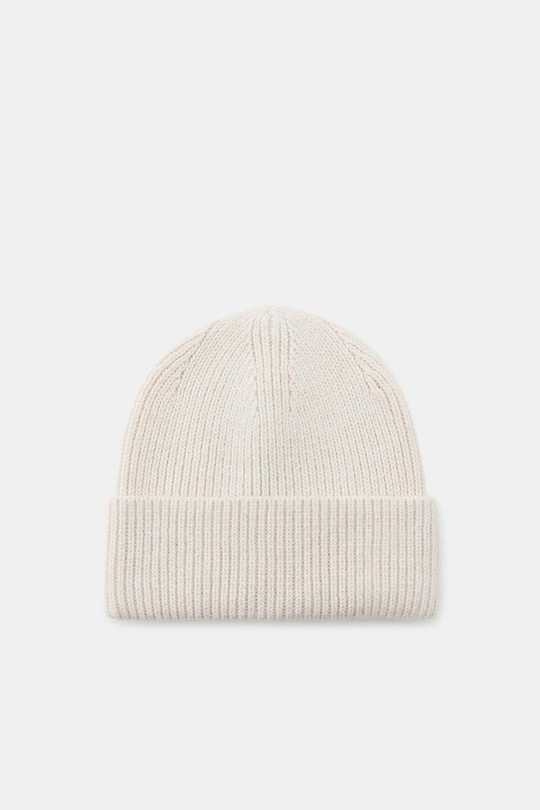 ZARA ШАПКА БИНИ В РУБЧИК, ЭКРЮ