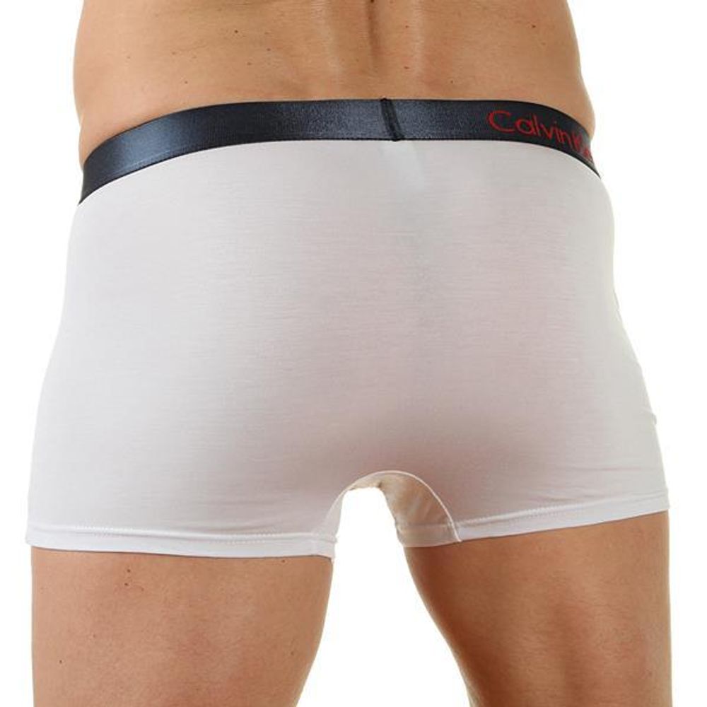 Мужские трусы боксеры белые  Calvin Klein Boxer со вставкой Bold