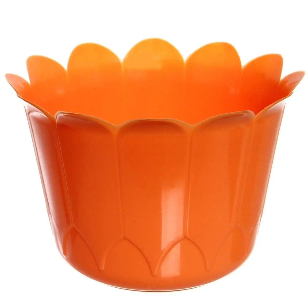 Кашпо для цветов пластиковое 2,5л d-15см «Ромашка» микс С81К