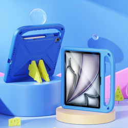Детский чехол синего цвета на планшет iPad Air 11 (2024-) и Pro 11 (2024-), серия Puff Series Case от Dux Ducis