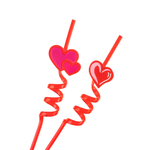 Трубочки для коктейлей пластиковые «Сладкая любовь», 4 шт