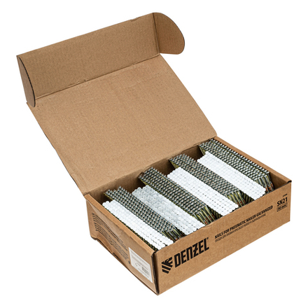 Гвозди для пнев. нейлера (оцинк.) длина - 90 мм, диам. - 3,05 мм, 2000 шт. Denzel