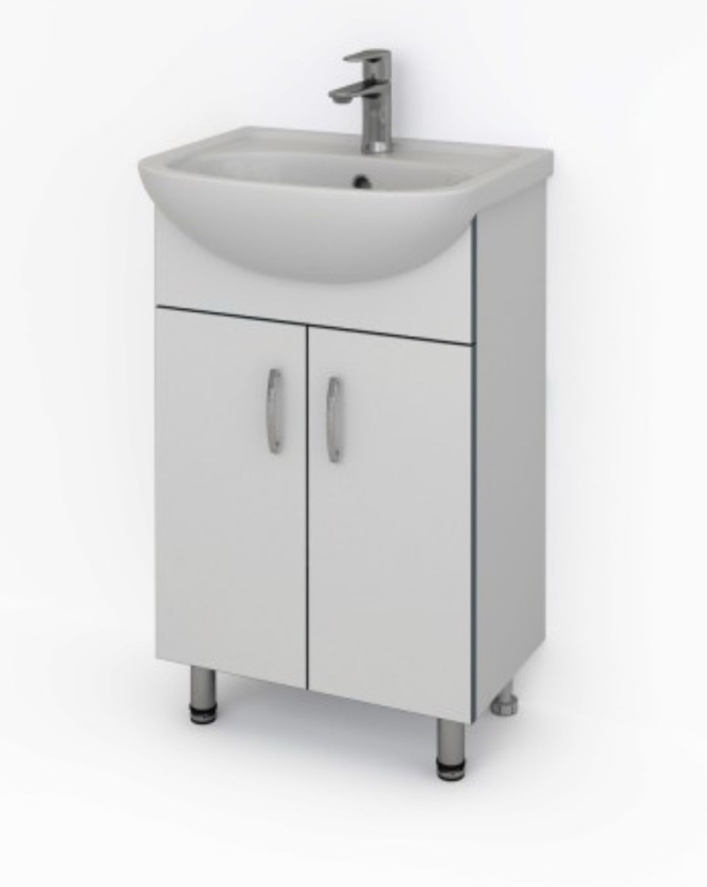 Тумба «ГРЕЙ-50» с умывальником ЭЛЕГИЯ 50/ УЮТ 50