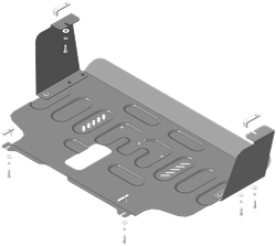 Защита картера двигателя, КПП. 2 мм, Сталь для Ford Tourneo Custom 2023-н.в., Motodor.70705