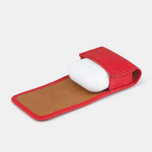 Чехол для наушников Petit из кожи теленка, красного цвета