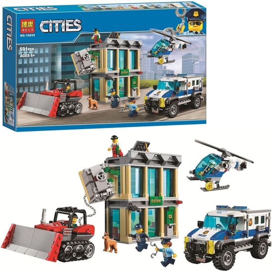 Конструктор Cities «Ограбление на бульдозере» 591 деталь, арт. 10659
