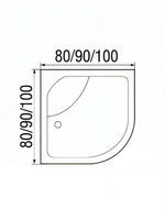 Душевая кабина RIVER  NARA 100/24 MT 100х100 см,  матовое стекло, поддон средний, крыша