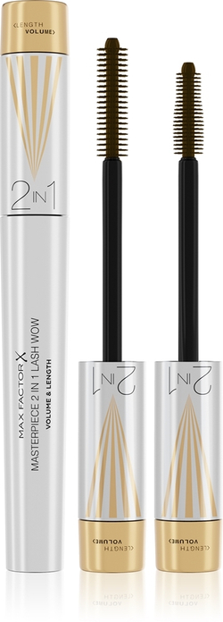 Max Factor Masterpiece Lash Wow - Объемная, удлиняющая и подкручивающая тушь для ресниц с щеточкой 2-в-1, 7 ml