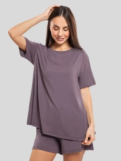 Футболка оверсайз однотонная