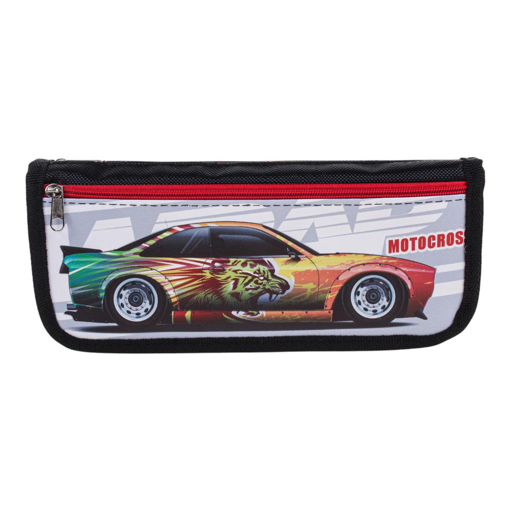 Пенал мягкий 2 отделения "Auto" 3 цвета микс