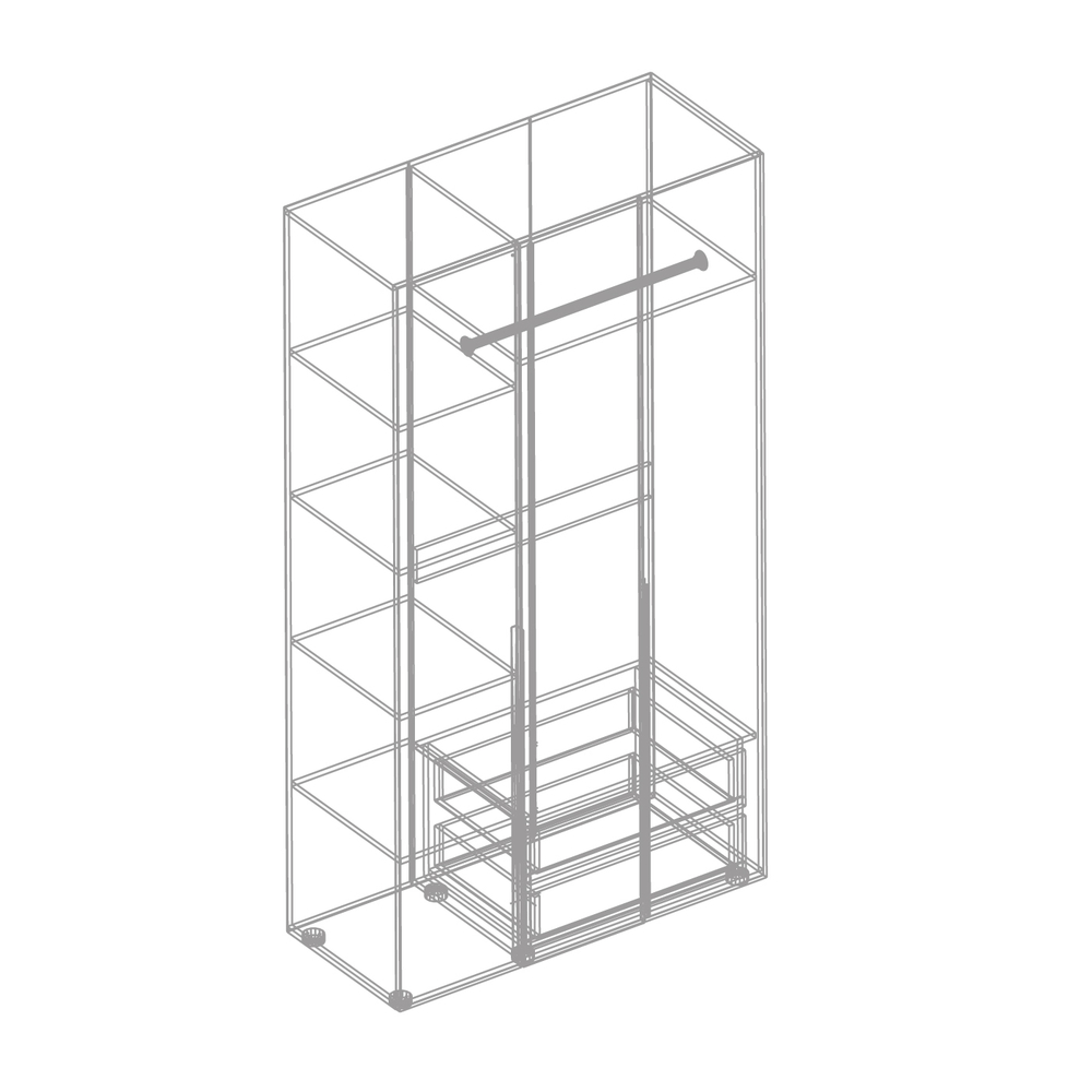 Шкаф 3-створчатый с зеркалом "Тефия"