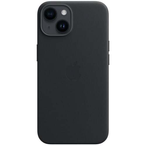 Кожаный чехол с поддержкой MagSafe Apple Leather Case для iPhone 14, Midnight (Темная ночь)