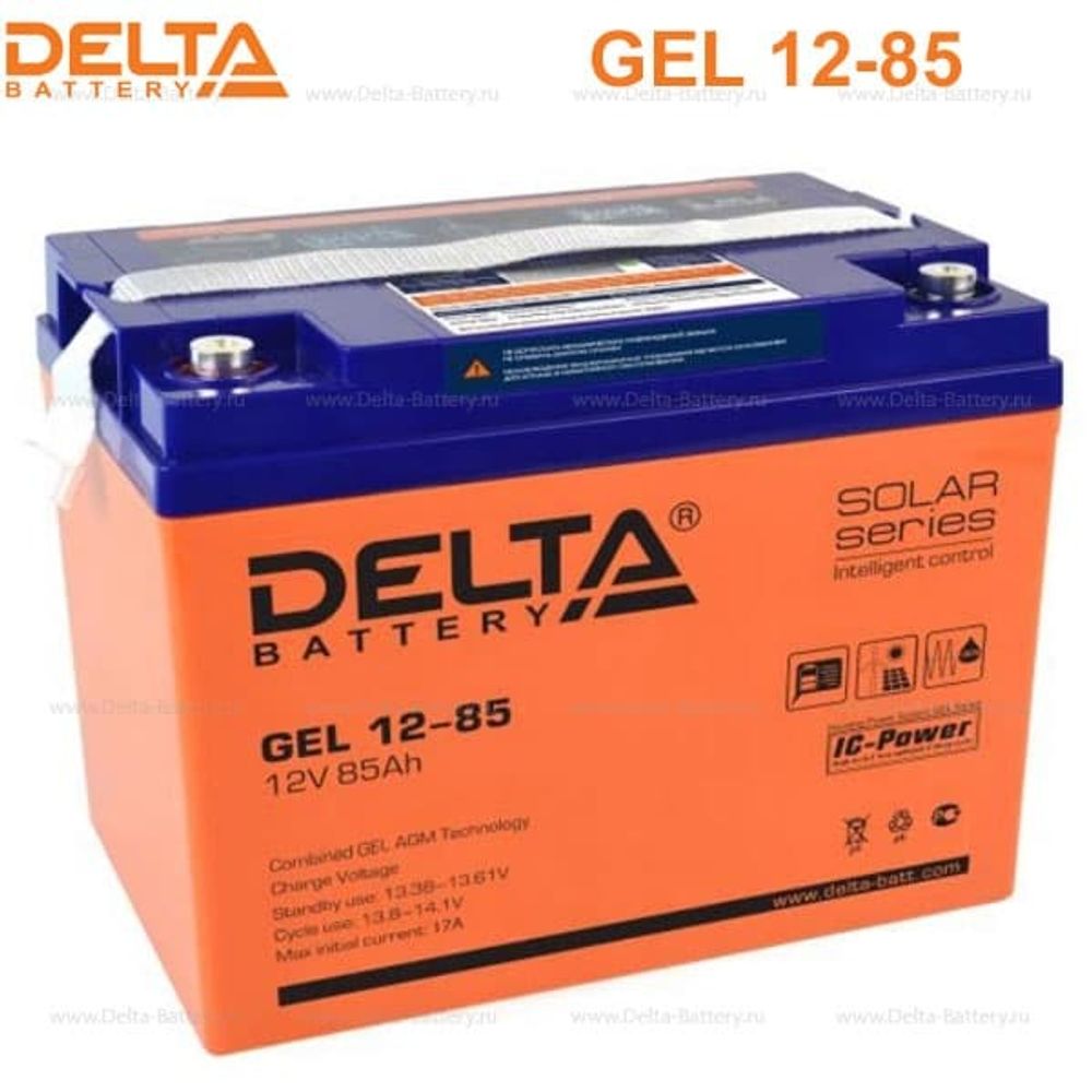 Аккумуляторная батарея Delta GEL 12-85 (12V / 85Ah)
