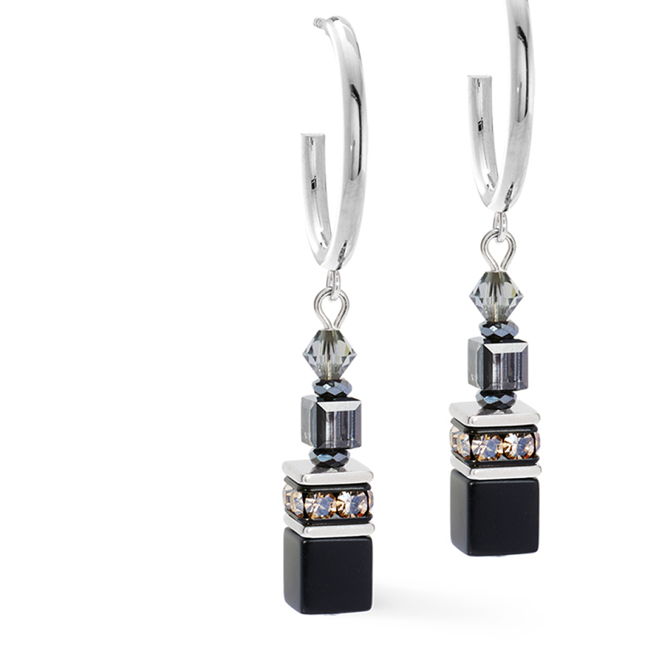 Серьги Coeur de Lion Black-Silver 3021/21-1317