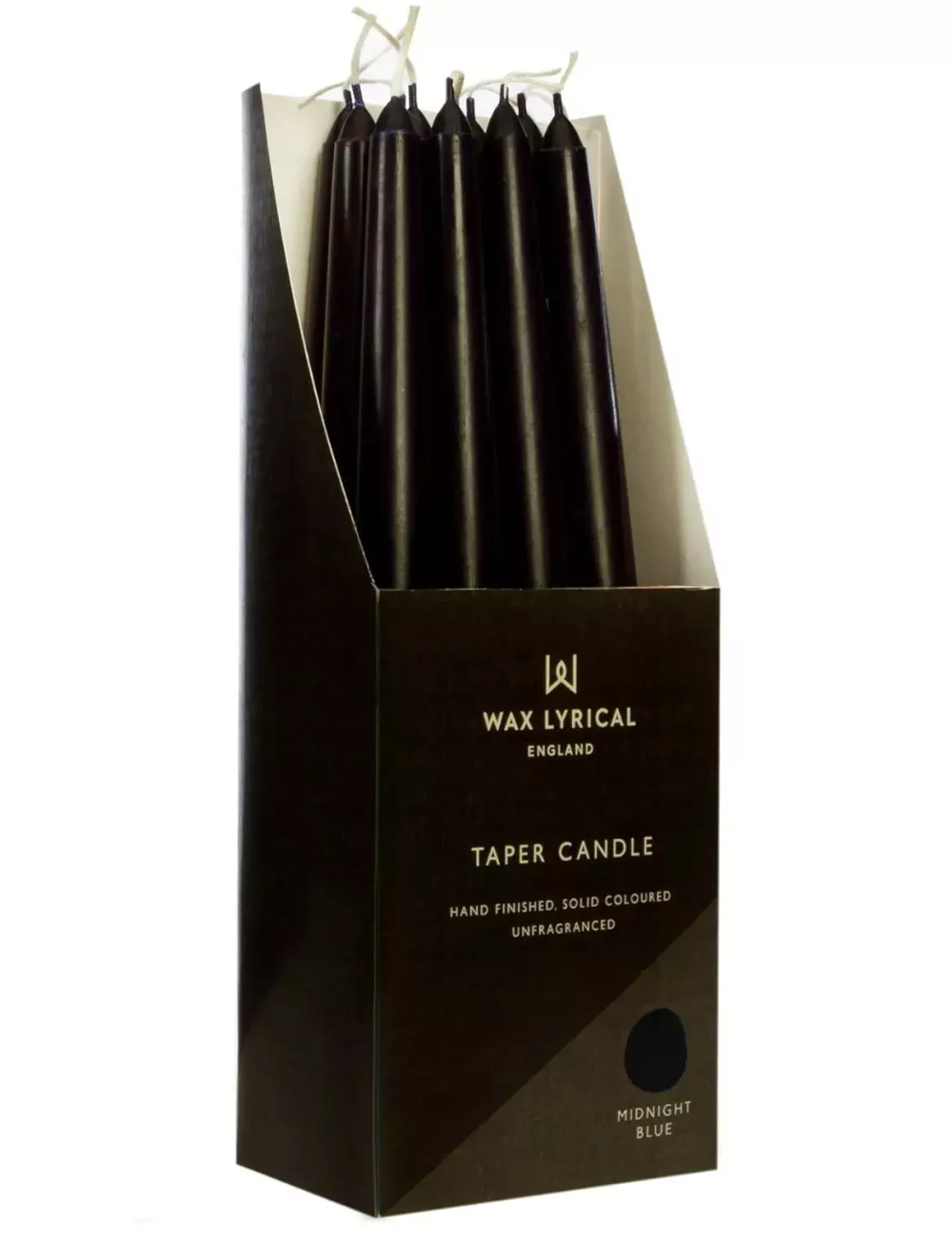Wax Lyrical - Конусная свеча Midnight Blue, 25см, без запаха - 1 шт. / артикул   U1104  / GTIN 5015802228472