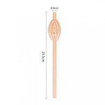 Трубочки для коктейлей в виде вагины бежевые (9 шт.)