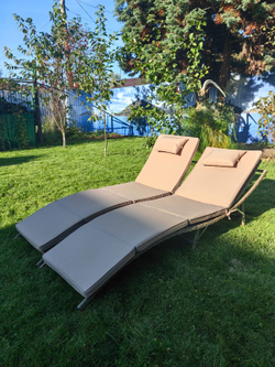 Шезлонг складной из искусственного ротанга Ливерпуль цвет Greige