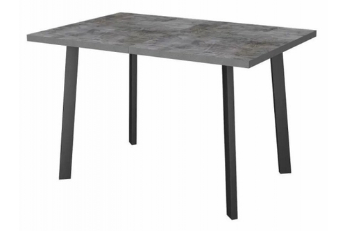 РОБИН Стол раскладной (корпус) (Камень Темный)/РОБИН ОПОРА Черная трапеция (М113 680мм. RAL 9005))