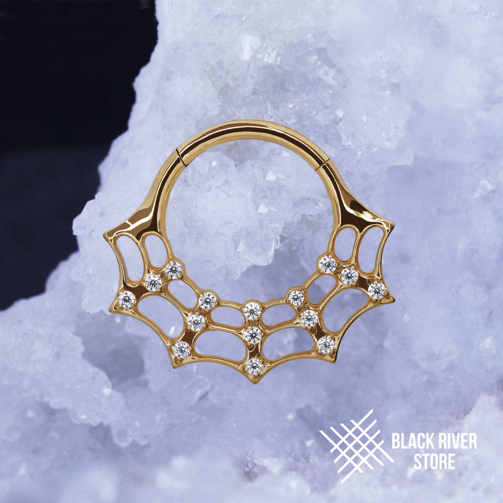 Кликер Web Crystal PVD Yellow 1.2мм