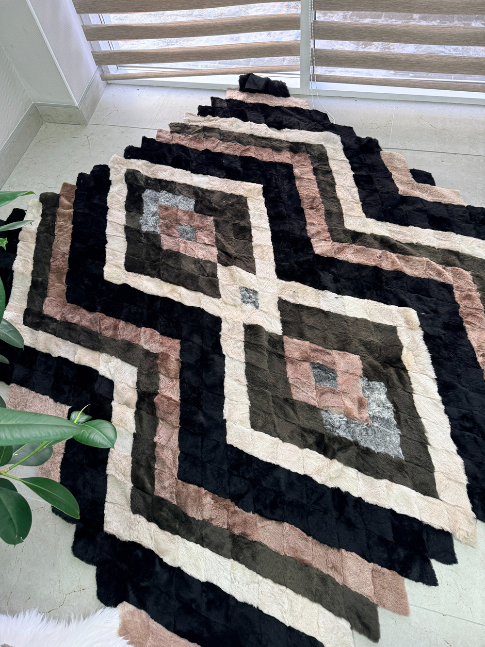 Покрывало меховое ковер из шкуры овчины