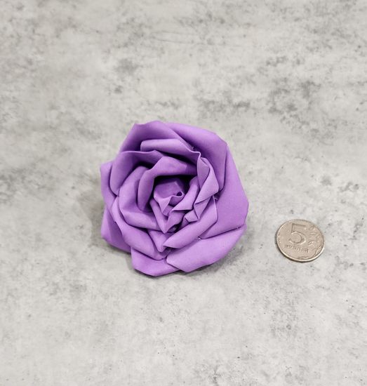 Цветы из латекса (фоамарина) бело-красный 4.5 см, набор 5 штук