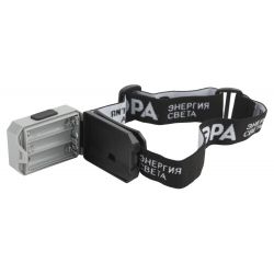 Фонарь налобный светодиодный ЭРА GB-708 Шторм, на батарейках, 4 режима, 5 Вт, СОВ, 3хААА