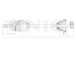 Привод в сборе передний левый UNIO CVJ-10045