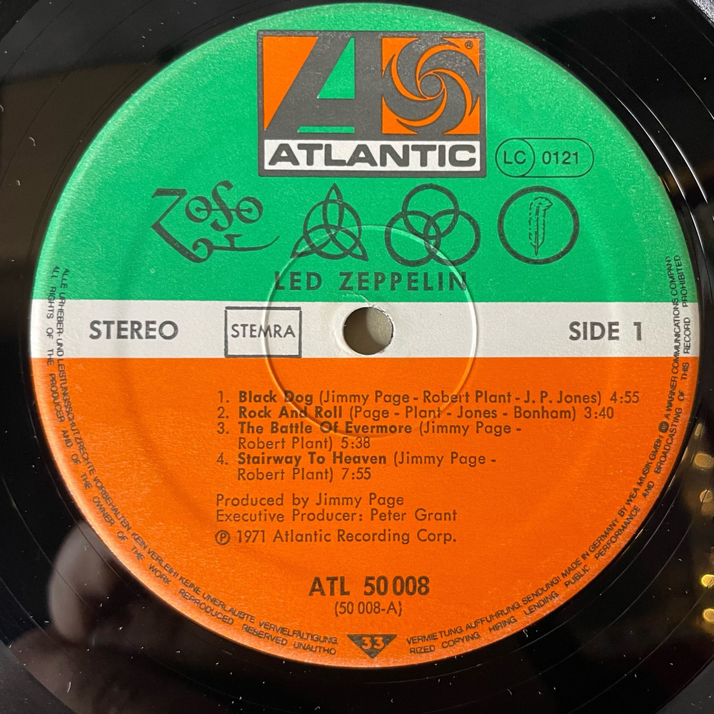 Винтажная виниловая пластинка LP Led Zeppelin IV (Нидерланды 1984)