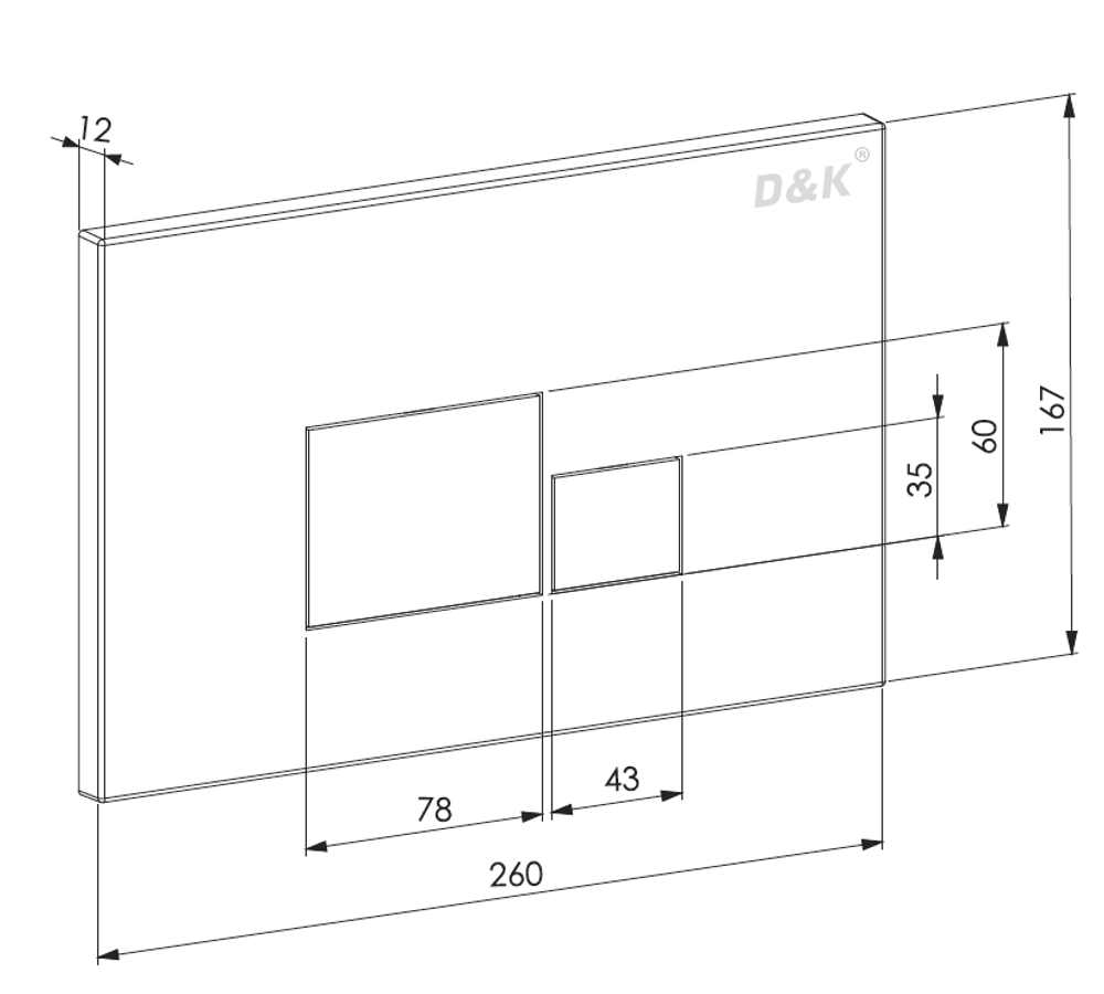 Клавиша смыва DK белый Quadro (DB1519016)