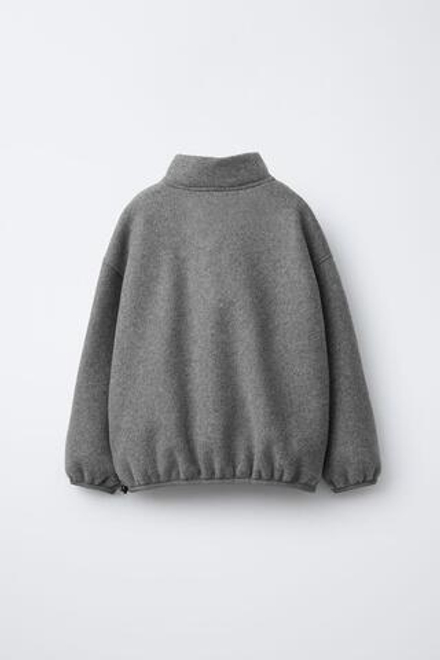 ZARA Х BENSIMON ® ТОЛСТОВКА С ВЫСОКИМ ВОРОТНИКОМ, СЕРЫЙ МЕЛАНЖ